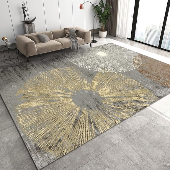 Colorful Dandelion Area Rugs, 3D Abstract Firework Carpet, Porch Mat Durable Fine Pile High Density Suitable For Living Room Study Bedroom Dining Room 2x3ft