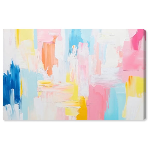 Colorful Daybreak I Canvas Maximalist Abstract by Art Remedy, Gallery Wrapped, 54" x 36"