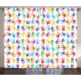 thumbnail image 1 of Ambesonne Colorful Curtains 2 Panel Set, Watercolor, 108" x 84", Multicolor, 1 of 3