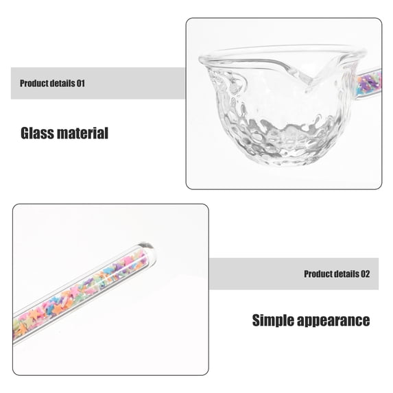 Colorful Multi-Use Glass Soup Ladle Spoon for Tea Serving and Stirring, Kitchen Utensil, Versatile Decor Accessory