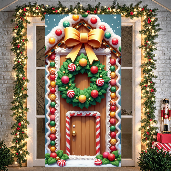 Colorful Decoration Christmas Banner for Holiday Party Festive Events Home Decor