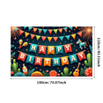 thumbnail image 1 of Colorful Decoration Fiesta Birthday Banner Polyester Material Celebration Banners for Birthday Party Indoor Outdoor Event, 1 of 7