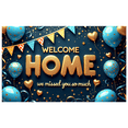 thumbnail image 1 of Colorful Decoration Welcome Home Balloons Banner Heart Patterns Glittering Stars for Family Reunion Indoor Celebration Party Decor, 1 of 7