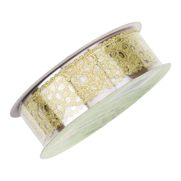 Colorful Decorative Masking Tape Roll,Glitter Tape With Lace Flower Pattern,For Decorating Planner With Glitter Tape,Hecnuo