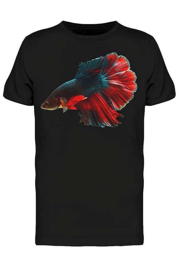 Colorful Delta Betta Fish T-Shirt Men -Image by Shutterstock, Male Small