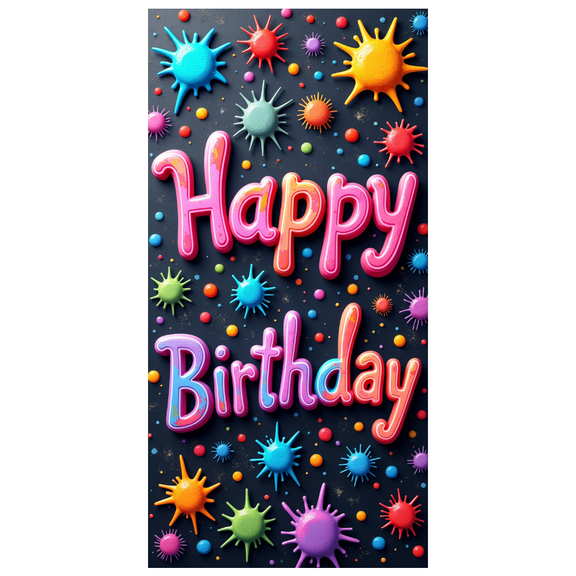 Colorful Design Banner Decorative Style Event Decoration for Kids Celebration Indoor Party Photo
