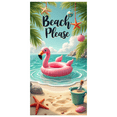 thumbnail image 1 of Colorful Design Beach Banner Flamingo Beach Please Starfish Ocean Decor for Summer Party Holiday Vacation Outdoor Event, 1 of 6