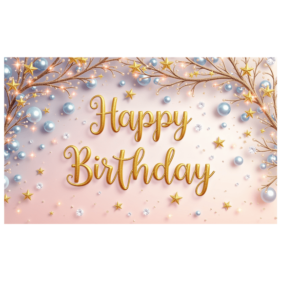 Colorful Design Birthday Banner Decorative Design Happy Birthday Banner Diamond Decor Birthday Celebration for Birthday Party Kids Party Indoor Decoration