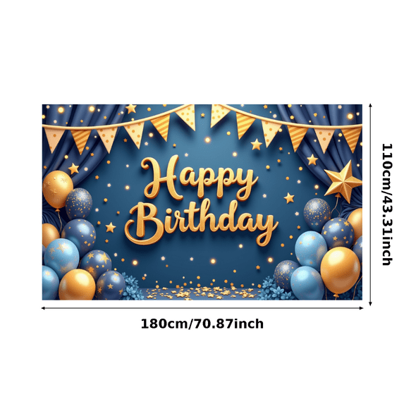 Colorful Design Birthday Banner Decorative Stars Balloon Arrangement Party Decoration for Birthday Celebration Kids Event Indoor Decor