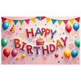 thumbnail image 1 of Colorful Design Birthday Banner Decorative Theme Party Backdrop for Birthday Celebration Kids Party Indoor Decoration, 1 of 9