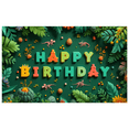 thumbnail image 1 of Colorful Design Birthday Banner Dinosaur Theme Birthday Backdrop for Kids Party Event Holiday Celebration, 1 of 8