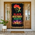 thumbnail image 1 of Colorful Design Black History Banner African Display Fist Symbol Firework Pattern African Backdrop for Black History Month Events Cultural Celebrations School Assemblies, 1 of 9