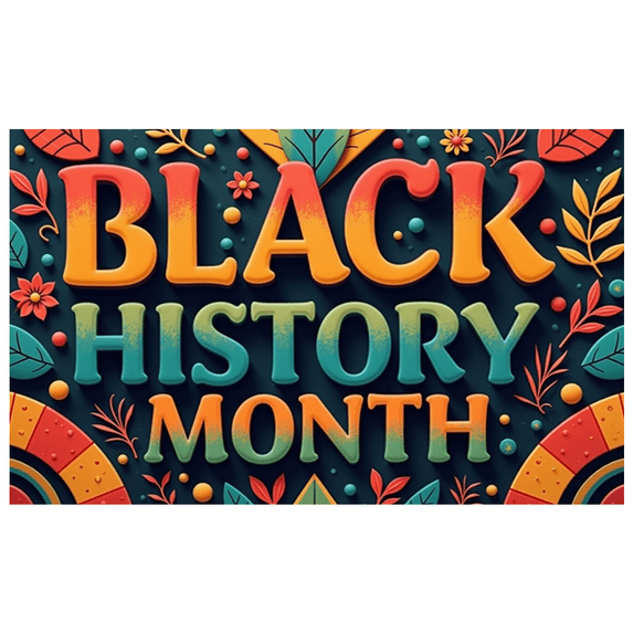 Colorful Design Black History Month Celebration Banner Decorative Elements Cultural Sign for Educational Events Community Gatherings School Decorations