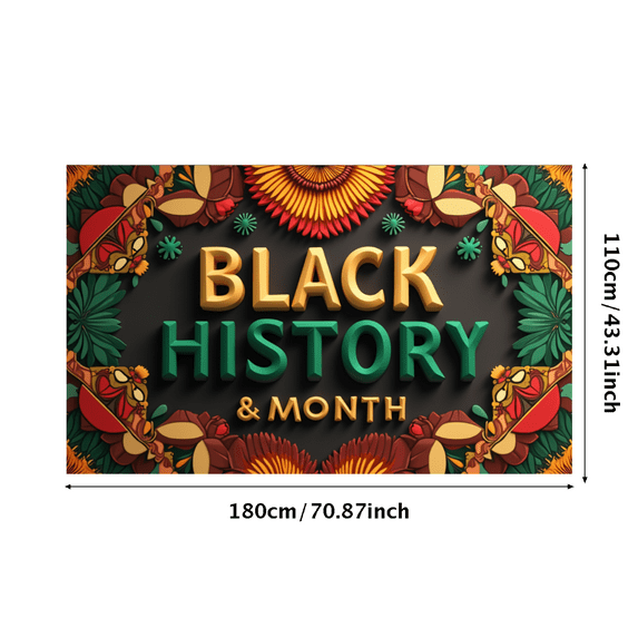 Colorful Design Black History Month Celebration Banner Decorative Elements Cultural Sign for Educational Events Community Gatherings School Decorations