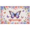thumbnail image 1 of Colorful Design Butterfly Happy Birthday Banner Floral Pattern for Birthday Celebration Garden Party Kids Event, 1 of 8