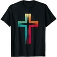 thumbnail image 1 of Colorful Design Christian Cross Jesus Christ Christians T-Shirt, 1 of 4
