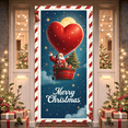 thumbnail image 1 of Colorful Design Christmas Banner Festive Winter Holiday Santa Claus for Home Decoration Kids Party Celebration, 1 of 9