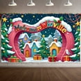 thumbnail image 1 of Colorful Design Christmas Decoration Whoville Holiday Banner Party Backdrop for Winter Celebration Indoor Festive Decor Event, 1 of 9