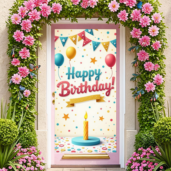 Colorful Design Event Banner Cake Decoration Celebration Decoration for Birthday Party Kids Celebration Indoor Event