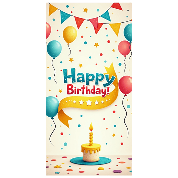 Colorful Design Event Banner Cake Decoration Celebration Decoration for Birthday Party Kids Celebration Indoor Event