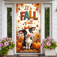 thumbnail image 1 of Colorful Design Fall Banner Cute Autumn Cow Thanksgiving Pumpkin for Seasonal Decor Home Decoration Festive Celebration, 1 of 9