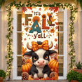 thumbnail image 1 of Colorful Design Fall Banner Cute Autumn Cow Thanksgiving Pumpkin for Seasonal Decor Home Decoration Festive Celebration, 1 of 9