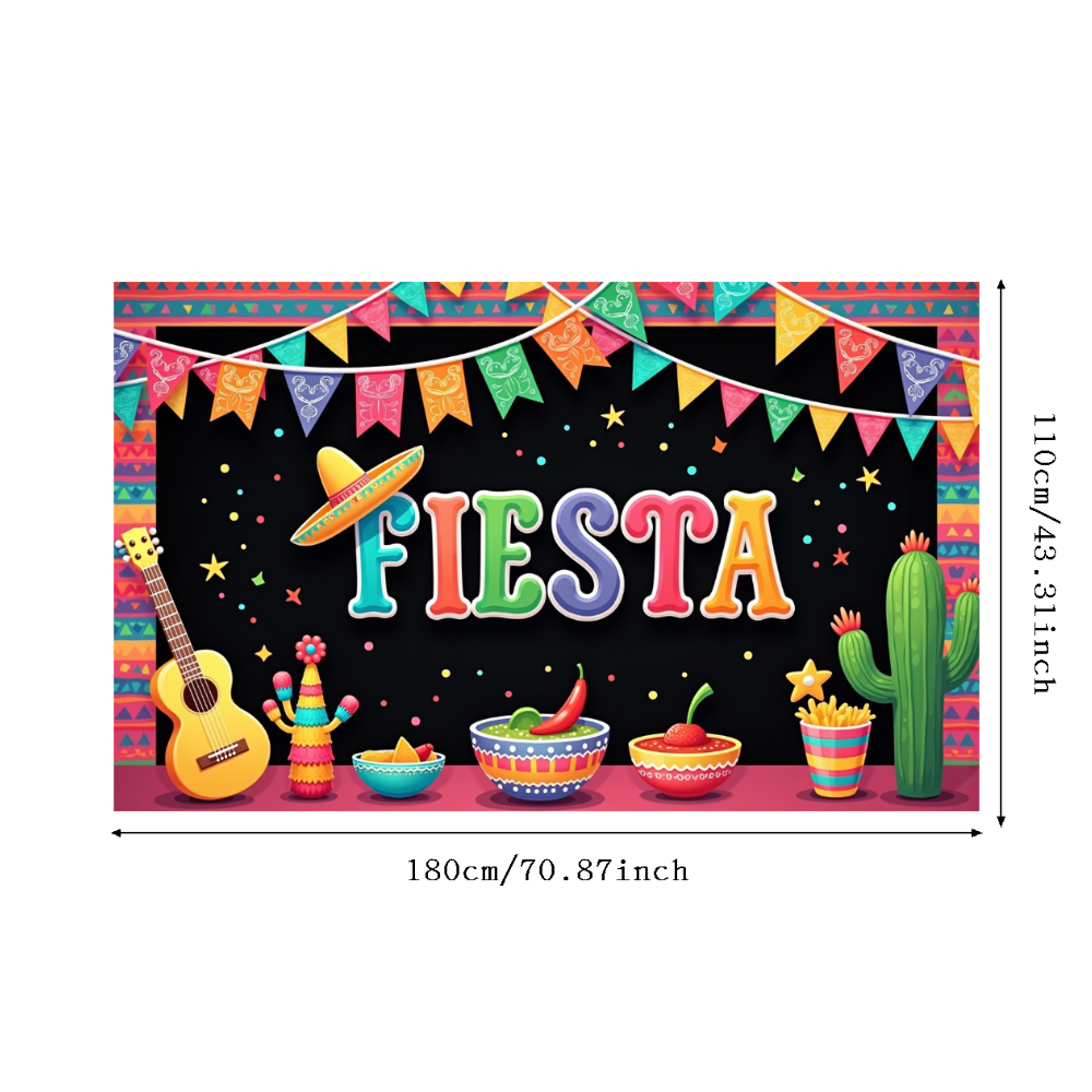 Colorful Design Fiesta Banner Sombrero Fiesta Party Cactus Fiesta for ...