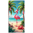 thumbnail image 1 of Colorful Design Flamingo Christmas Beach Theme Polyester Material Party Decoration Event Banner for Holiday Celebration Indoor Decoration Kids Party, 1 of 8