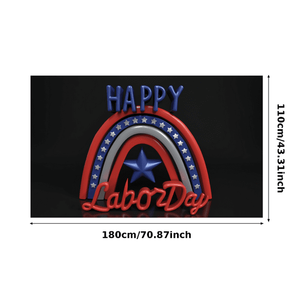 Colorful Design Happy Banner Patriotic Theme Labor Day Stars for Celebration Indoor Outdoor Decoration Holiday Event