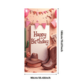 thumbnail image 1 of Colorful Design Happy Birthday Banner Cowboy Theme Decorative Western Wild West for Birthday Party Indoor Decoration Photo Shoot, 1 of 8