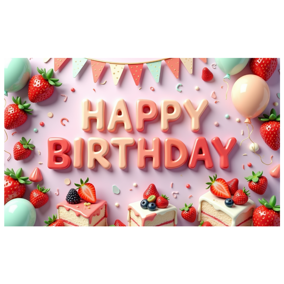 Colorful Design Happy Birthday Banner Decorative Balloons Party Backdrop for Birthday Party Celebration Indoor Decoration Kids Event