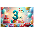 thumbnail image 1 of Colorful Design Happy Birthday Banner Decorative Cake Party Decoration for Birthday Celebration Kids Event Indoor Decorations, 1 of 8