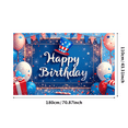 thumbnail image 1 of Colorful Design Happy Birthday Banner Decorative Firework Balloon for Birthday Party Event Celebration, 1 of 8