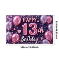thumbnail image 1 of Colorful Design Happy Birthday Banner Stars Pattern Balloon Decoration Party Backdrop for Teenage Party Celebration Indoor Decoration Event, 1 of 7