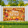 thumbnail image 1 of Colorful Design Happy Fall Banner Scarecrow Decor Happy Fall Y'all Pumpkin Decoration Harvest Theme for Autumn Gathering Thanksgiving Party Home Decoration, 1 of 9