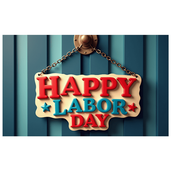 Colorful Design Happy Labor Day Banner Festive Decoration Durable Material Celebration Sign for Holiday Event Outdoor Decor Public Gatherings