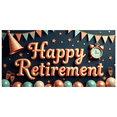thumbnail image 1 of Colorful Design Happy Retirement Banner Decorative Elements Party Backdrop for Retirement Party Indoor Decoration Office Celebration, 1 of 6