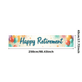 thumbnail image 1 of Colorful Design Happy Retirement Banner Decorative Party Balloons Polyester Material Celebration Banner for Retirement Party Event Celebration Indoor Use, 1 of 7