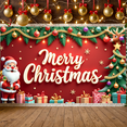 thumbnail image 1 of Colorful Design Merry Christmas Banner Polyester Material Santa Claus Holiday Decoration for Christmas Party Indoor Display Festive Celebration, 1 of 7