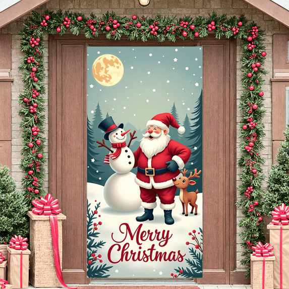 Colorful Design Merry Christmas Banner for Holiday Celebration Family Gathering Party Decorations