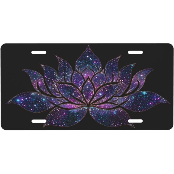 Colorful Design Novelty License Plate, Front Car Plate, Aluminum Metal, 4-Hole, 6 x 12 Inch, Rust-Proof