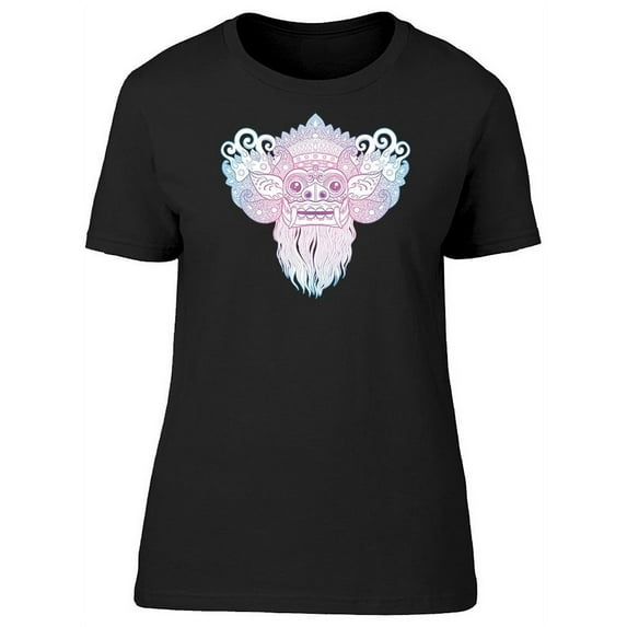 Colorful Design Of Balinese Mask T-Shirt Women -Image by Shutterstock, Female Medium