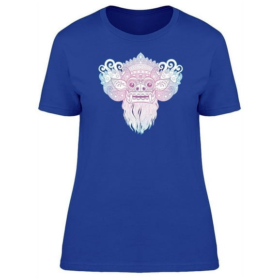 Colorful Design Of Balinese Mask T-Shirt Women -Image by Shutterstock, Female Small
