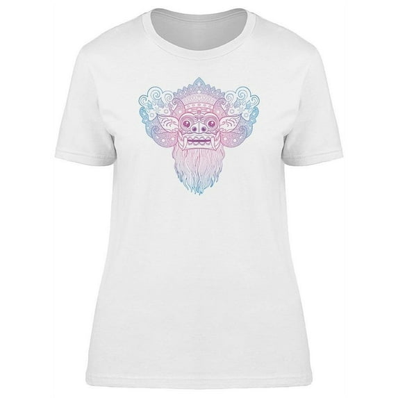 Colorful Design Of Balinese Mask T-Shirt Women -Image by Shutterstock, Female XX-Large