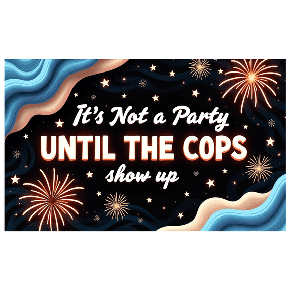 Colorful Design Party Banner Decorative Stars Celebration Banner Humor Overlays for Fun Event Decor Indoor Party
