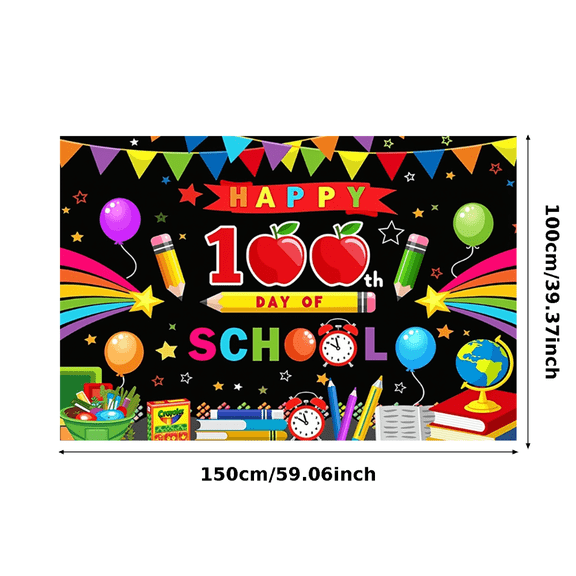 Colorful Design School Banner Educational Celebration Polyester Material Party Decorations Reusability Easy Setup for Back to School Classroom Decor Photo Shoot Educational Event
