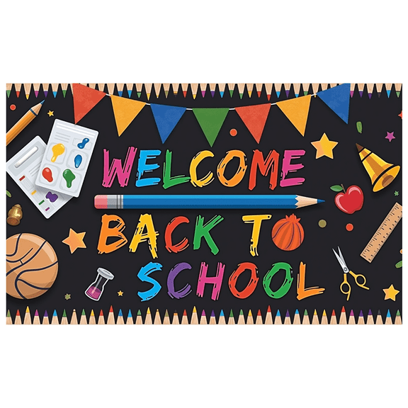 Colorful Design School Banner Polyester Material Education Backdrop for Classroom Decoration Welcome
