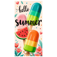 thumbnail image 1 of Colorful Design Summer Banner Ice Cream Pattern Popsicle Decor Seasonal Decoration for Summer Festival Outdoor Party Beach Gathering, 1 of 7