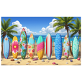 thumbnail image 1 of Colorful Design Surfboard Banner Floral Pattern Tropical Beach for Summer Party Outdoor Decor Vacation, 1 of 7