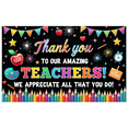 thumbnail image 1 of Colorful Design Teacher Appreciation Banner Educational Celebration School Decor for Teacher's Day Classroom Decoration Staff Recognition, 1 of 8
